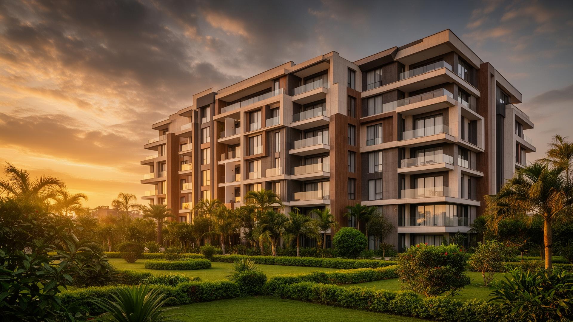 Modern luxury apartment building in Addis Ababa